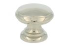 Bouton de meuble laiton nickelé grand Ø 30mm H26mm