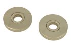 Rosace ronde encastrée nickel satiné (paire)