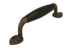 Poignée de porte 185mm laiton patiné bakélite (1935)