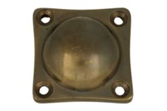Rosace aveugle laiton patiné 37x37 mm, hauteur 14 mm