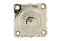 Bouton de sonnette laiton nickelé 40x40mm