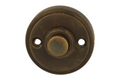 Bouton de sonnette laiton patiné Ø40mm