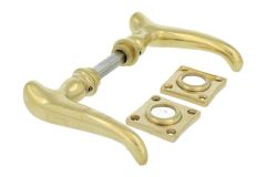 Béquilles de porte laiton poli (paire)