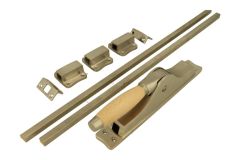 Crémone à levier en applique nickel satiné (1930)