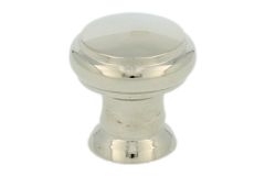 Bouton de meuble laiton nickelé petit Ø 17mm H17mm