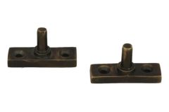 2 attaches pour entrebailleur de fenêtre laiton patiné