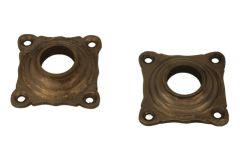 Rosace en laiton patiné ornementée (paire)