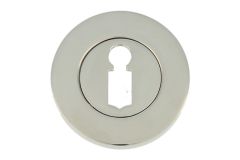 Rosace de fonction encastrée laiton nickelé ronde