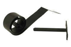 Ressort en fer noir avec support