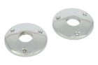 Rosace ronde en chromé,diamètre du trou 15mm (paire)
